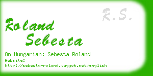roland sebesta business card